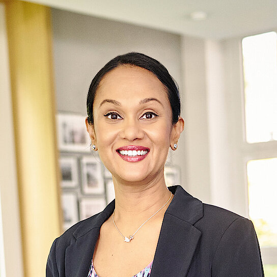 Arungalai Anbarasu ist Vorsitzende der Geschäftsfeldleitung