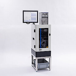 The OMI+ is a compact test station and used to quickly measure various criteria in production
