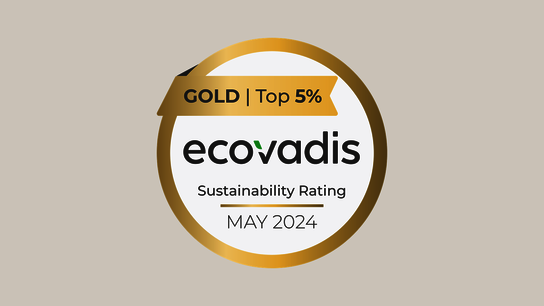 EcoVadis Gold Zertifikat