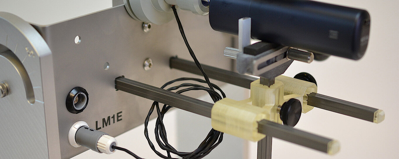 Close-up of a thermocouple sensor, one of Körber´s tobacco measurement instruments. 