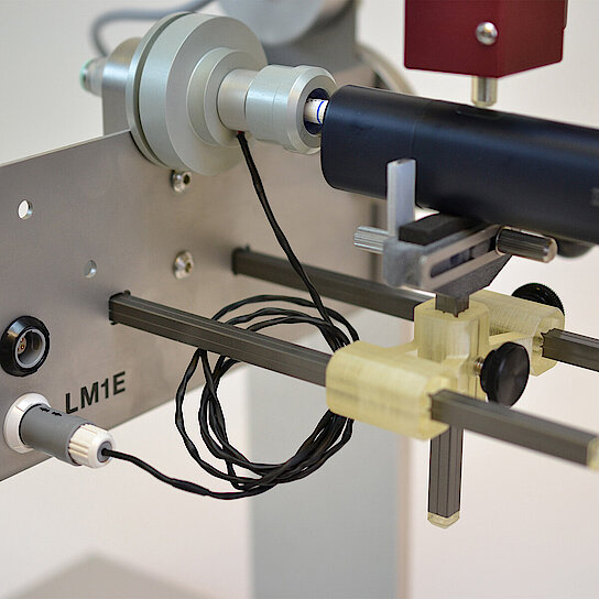 Close-up of a thermocouple sensor, one of Körber´s tobacco measurement instruments. 